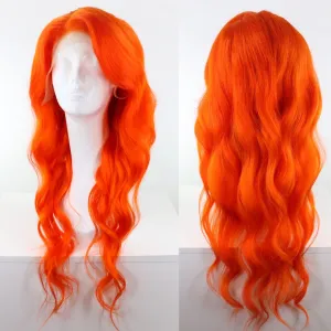 Orange Human Hair HD Lace Front Wig (Made to Order)
