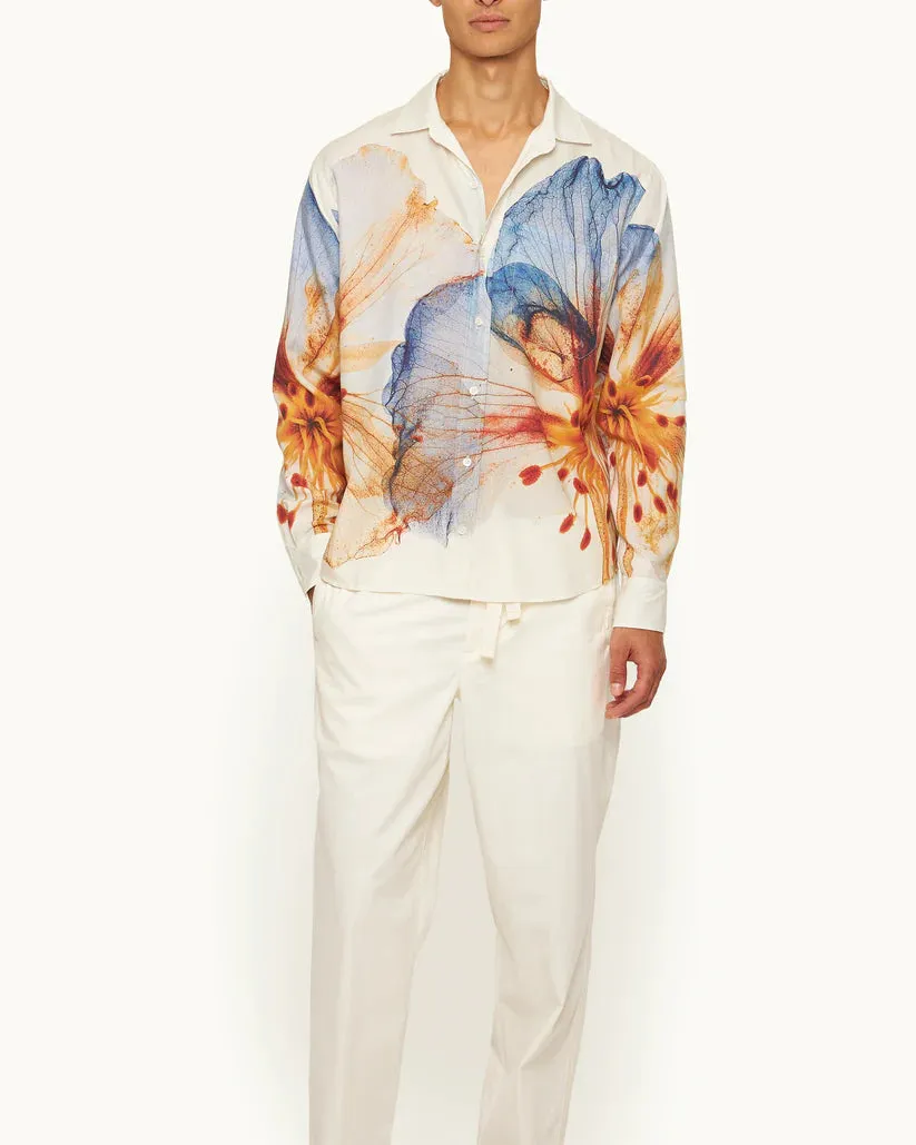 Orlebar Brown Grasmoor LS Shirt - White Sand