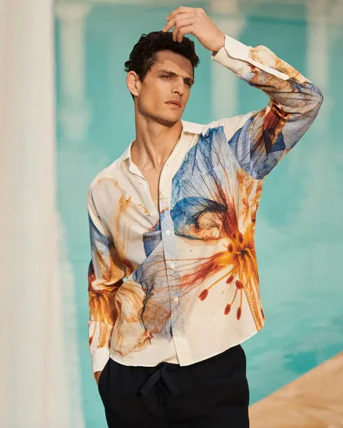 Orlebar Brown Grasmoor LS Shirt - White Sand