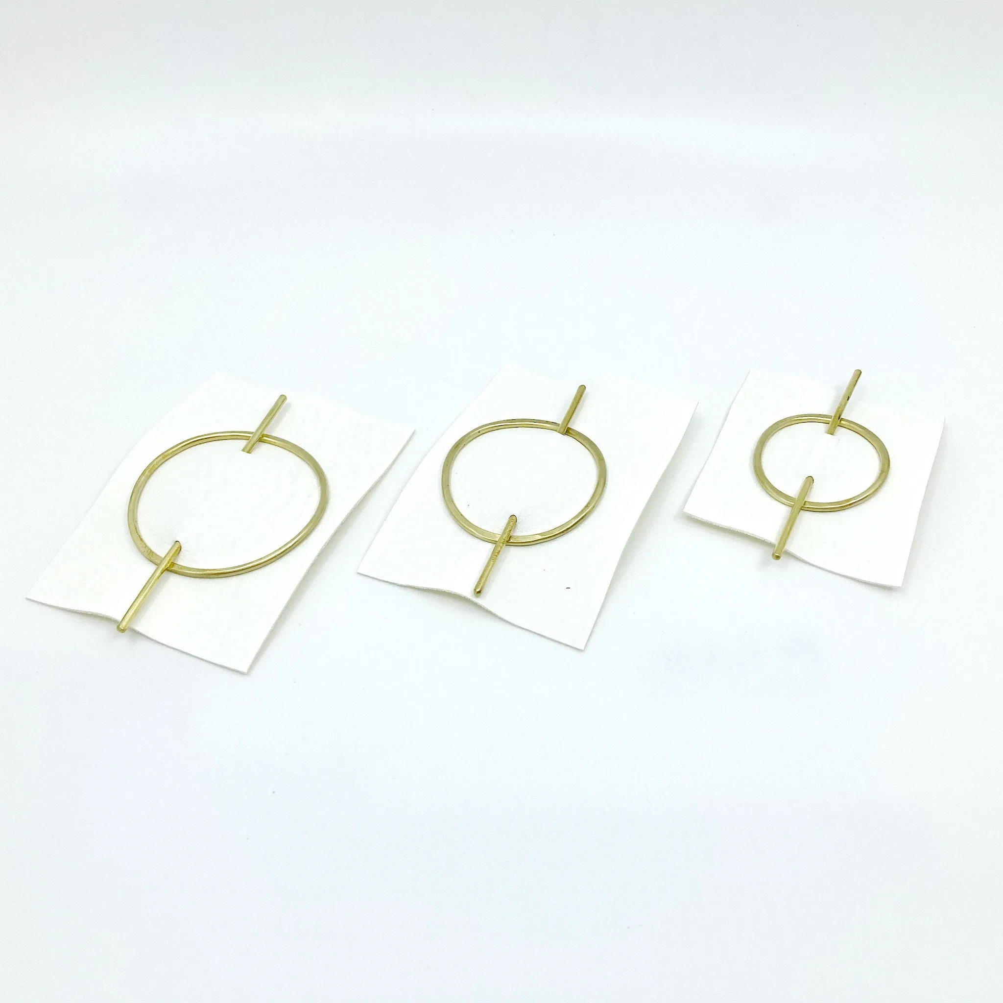 oval brass hair slide