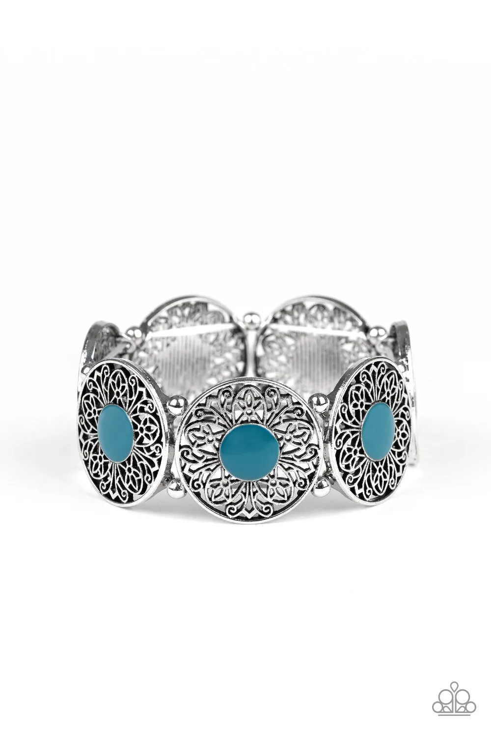 Painted Garden Blue Bracelet