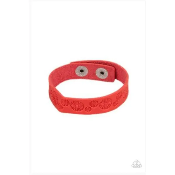 Paparazzi Follow the Wildflowers Red Bracelet