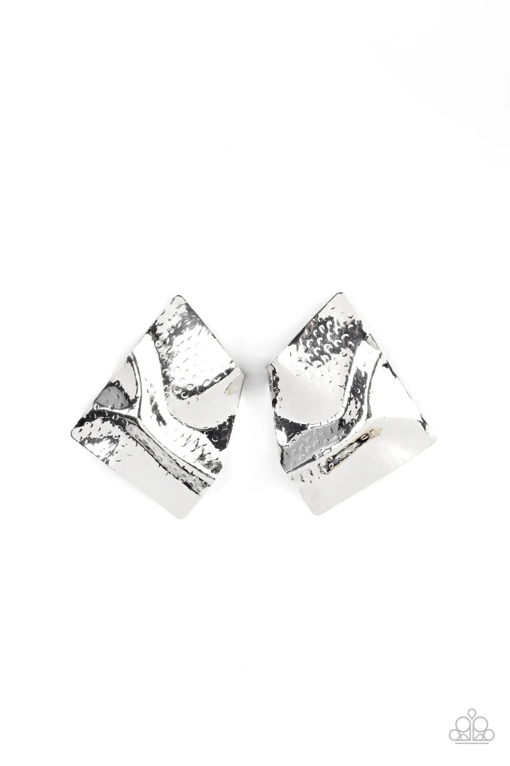 Paparazzi Modern Maverick - Silver Post Earrings