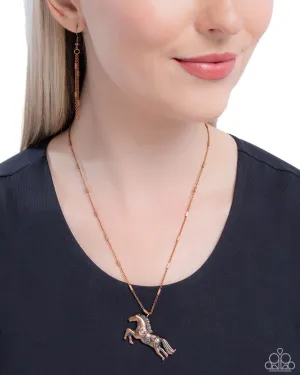 Paparazzi Stallion Spotlight - Copper Necklace