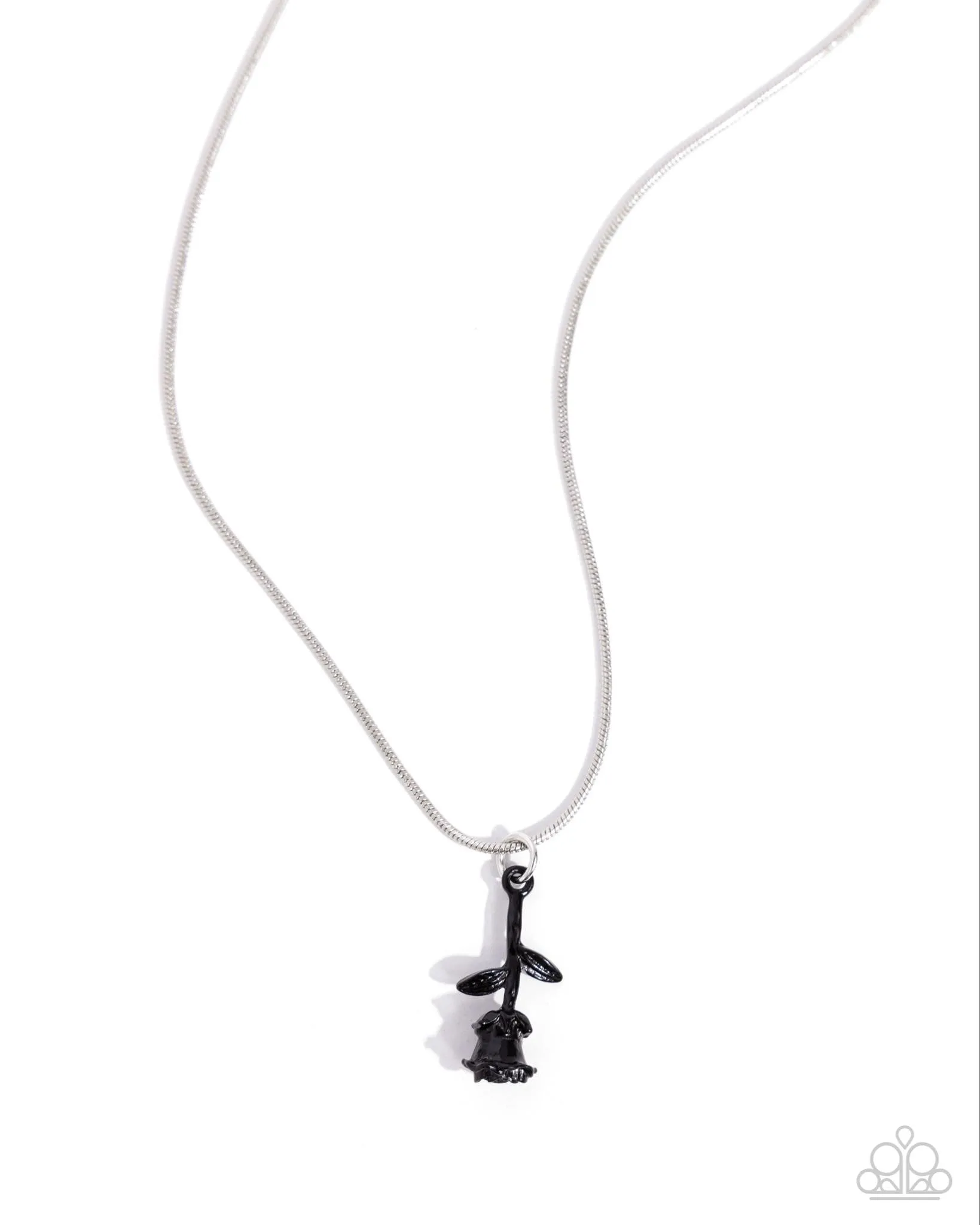Paparazzi Tippy ROSE Necklace Black & Led by the ROSE Earrings Black