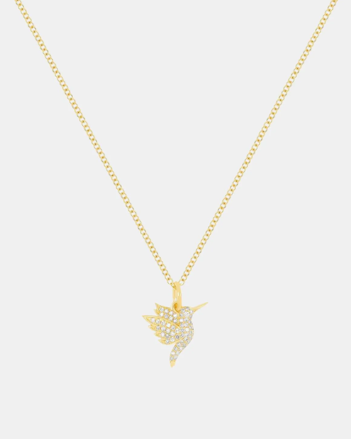 Pavè Diamond Mini Hummingbird Necklace