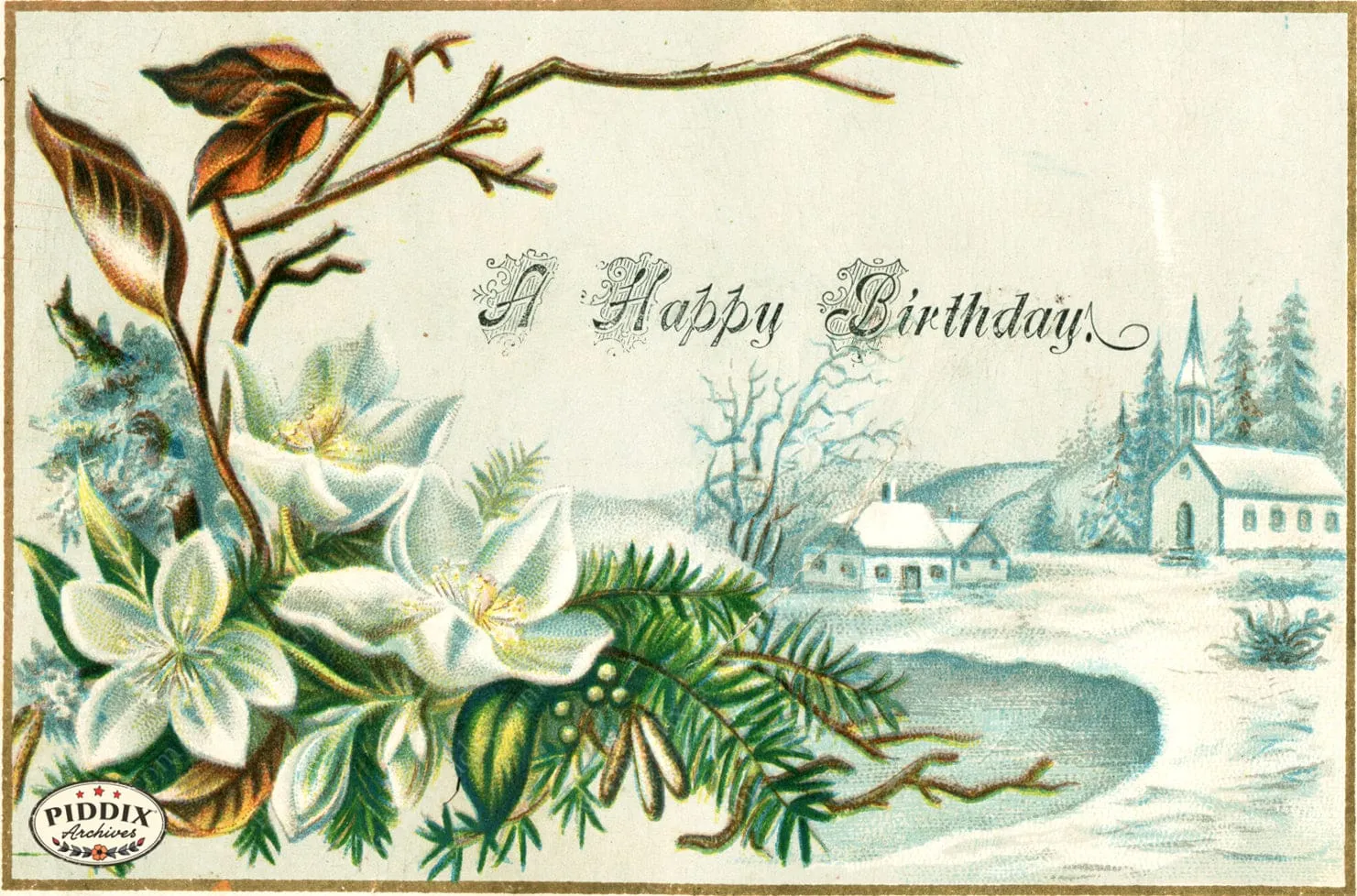 PDXC10939 -- Flower Cards Happy Birthday
