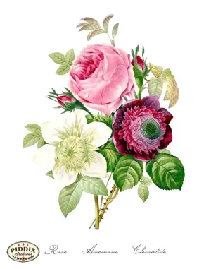 PDXC18091b -- Bright Vintage Flowers