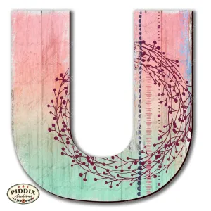 PDXC19105 -- Wooden Letter "U"