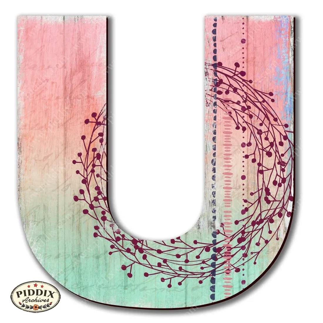 PDXC19105 -- Wooden Letter "U"