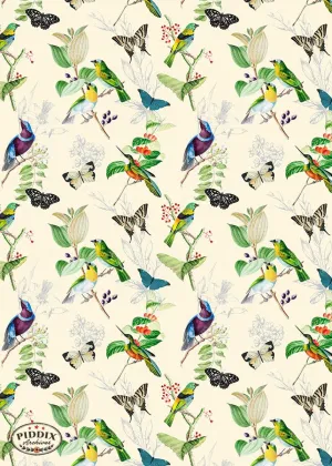 PDXC21032 Bird Pattern -- Birds Butterflies Flowers