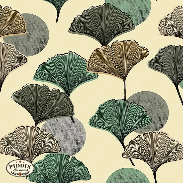 PDXC23644 -- Ginko Leaves Pattern