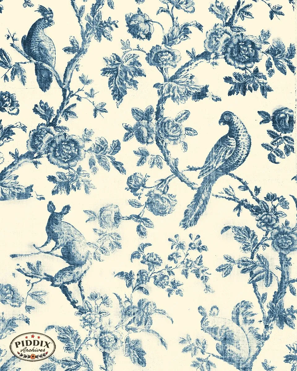 PDXC23973a -- Toile Birds and Squirrels