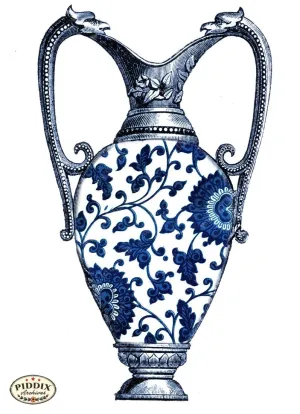 PDXC6342b -- Chinoiserie Vases