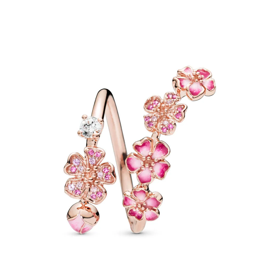Peach Blossom Flower Branch Ring