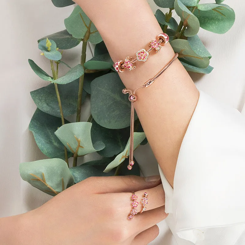 Peach Blossom Flower Branch Ring