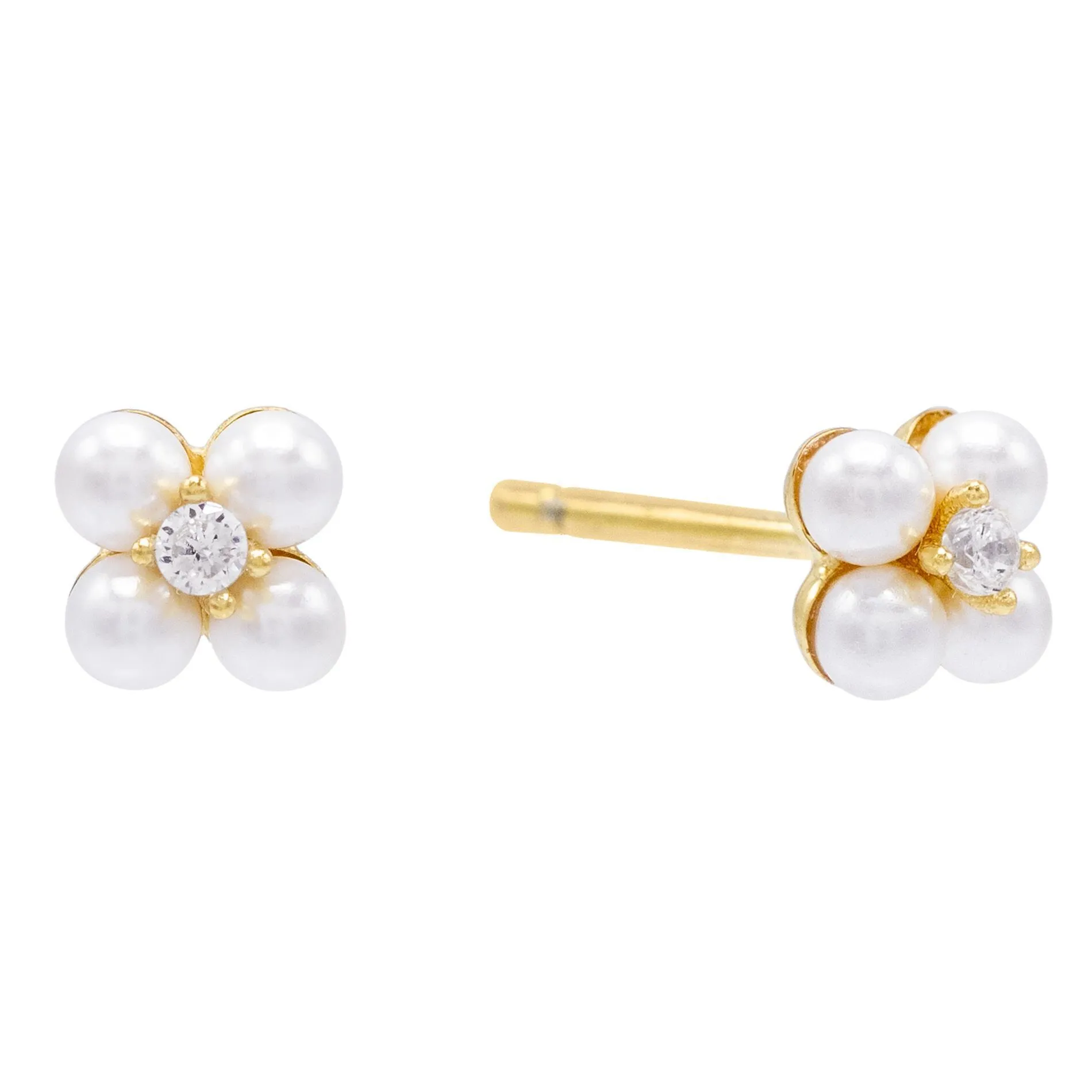 Pearl Flower Stud Earring