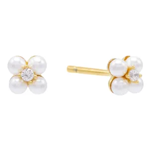 Pearl Flower Stud Earring