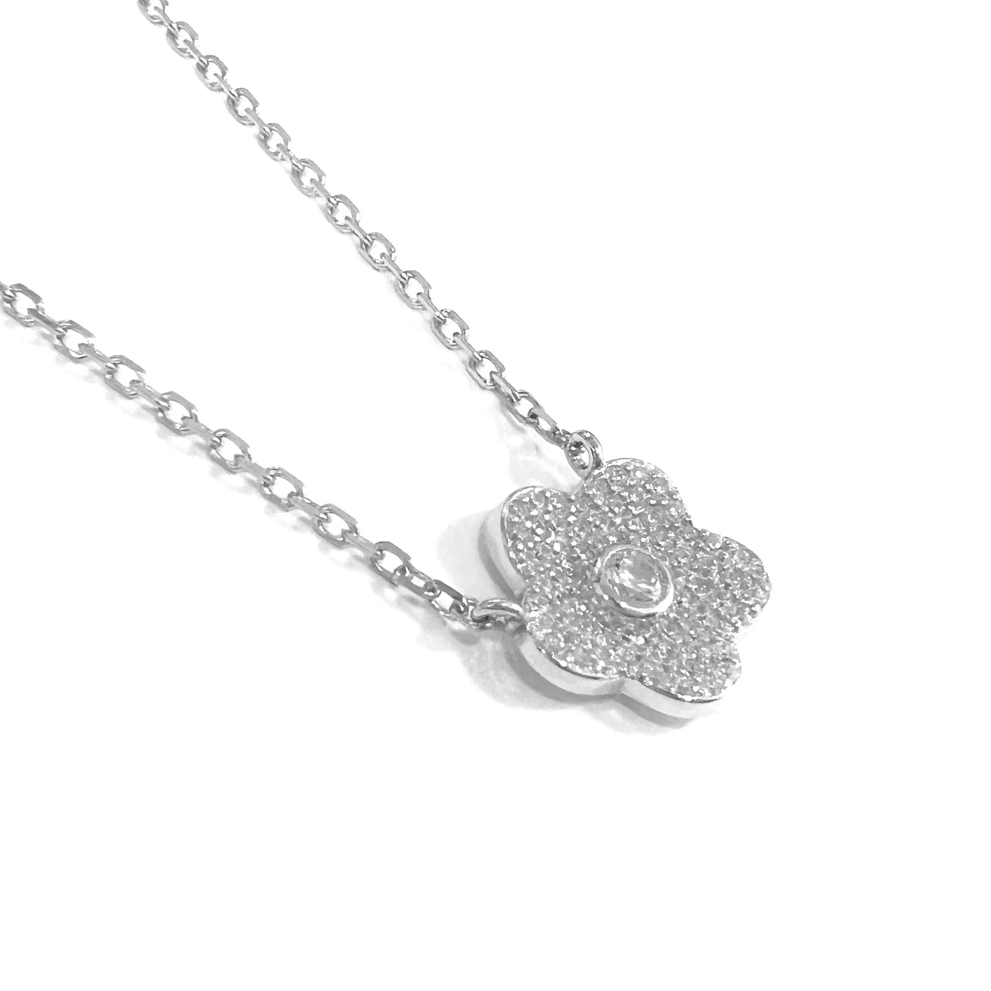 Perfect Pave Flower Necklace