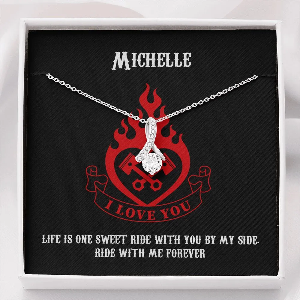 Personalized Ride With Me Forever Alluring Beauty Necklace