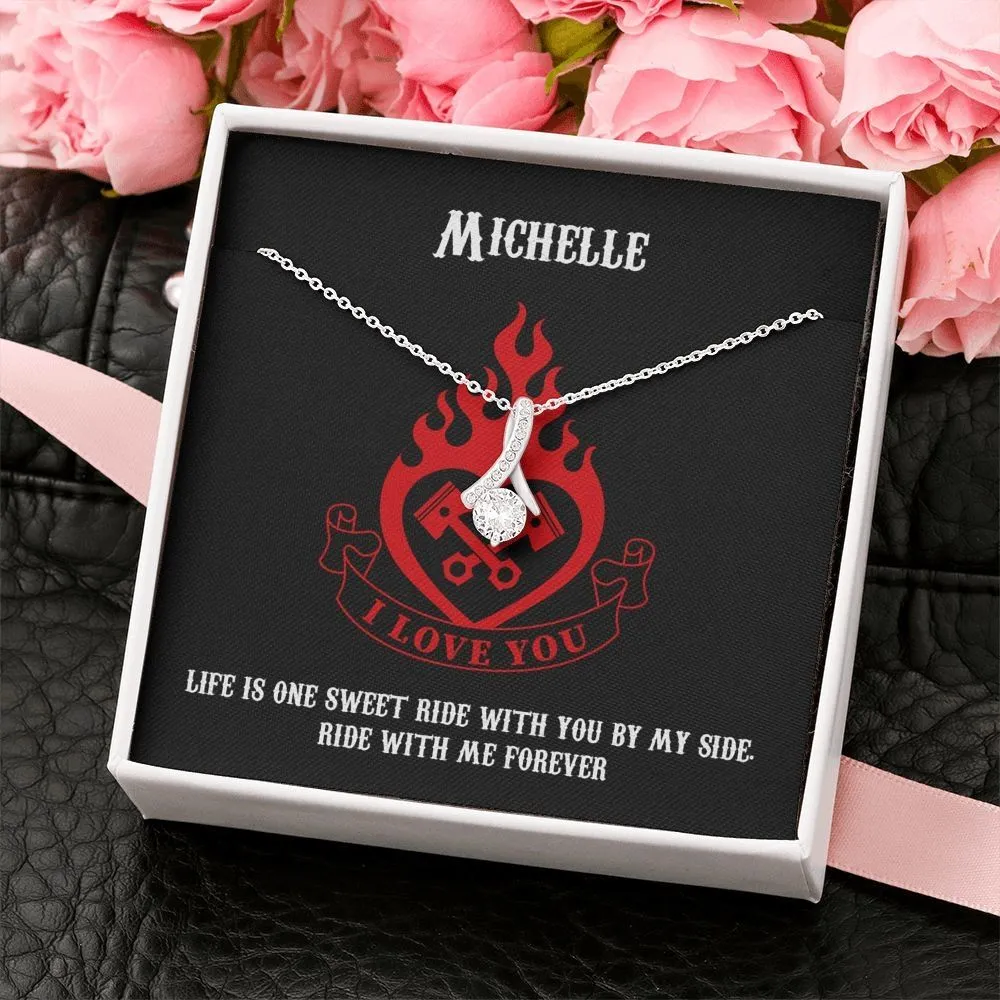 Personalized Ride With Me Forever Alluring Beauty Necklace