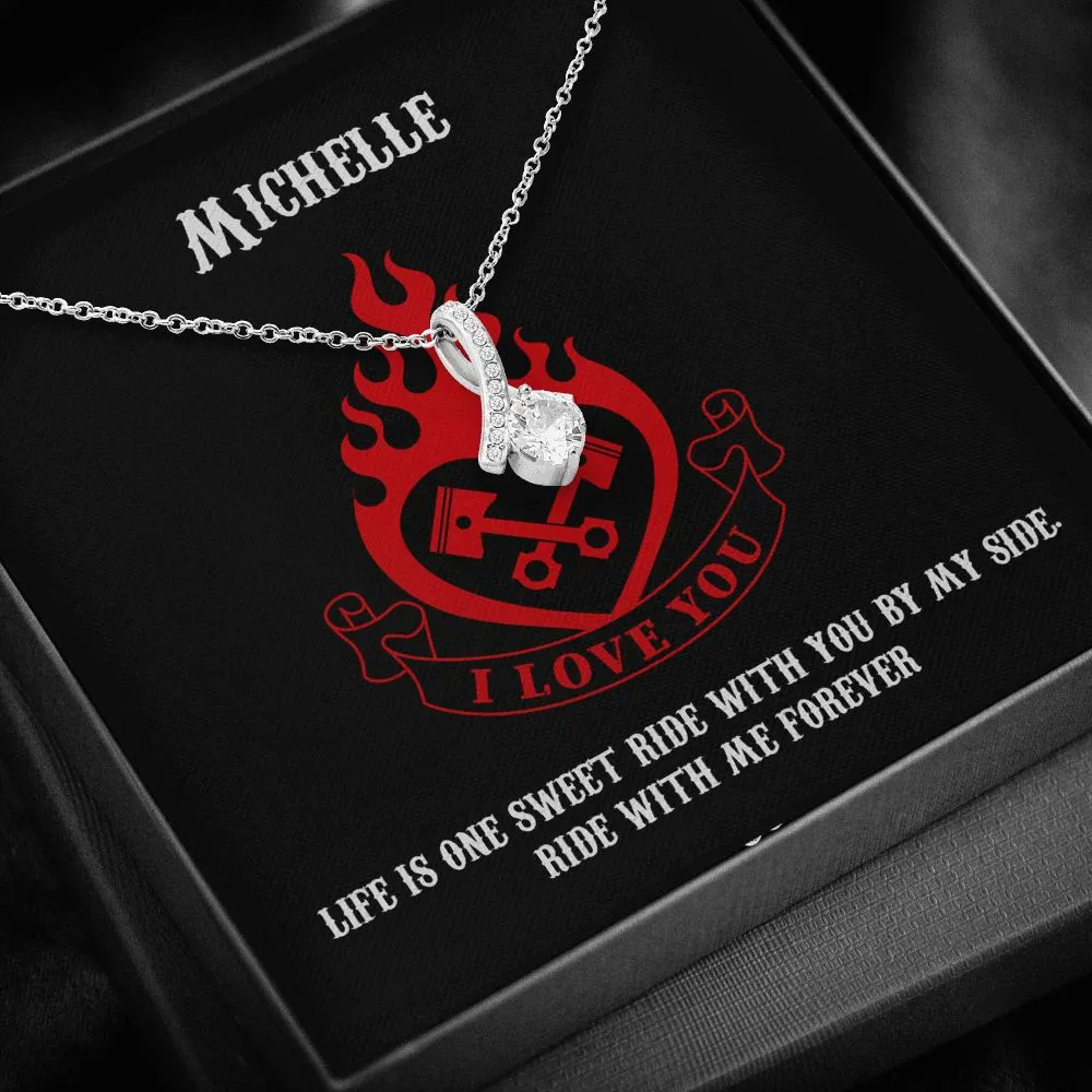 Personalized Ride With Me Forever Alluring Beauty Necklace