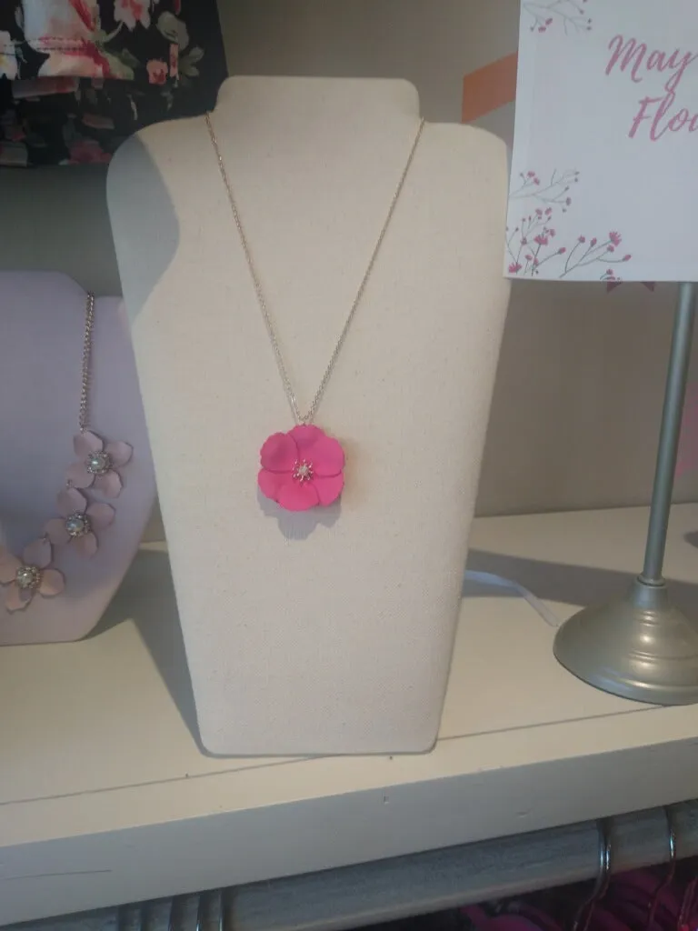 Pink Flower Necklace