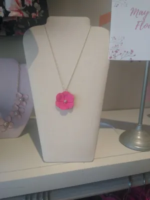 Pink Flower Necklace