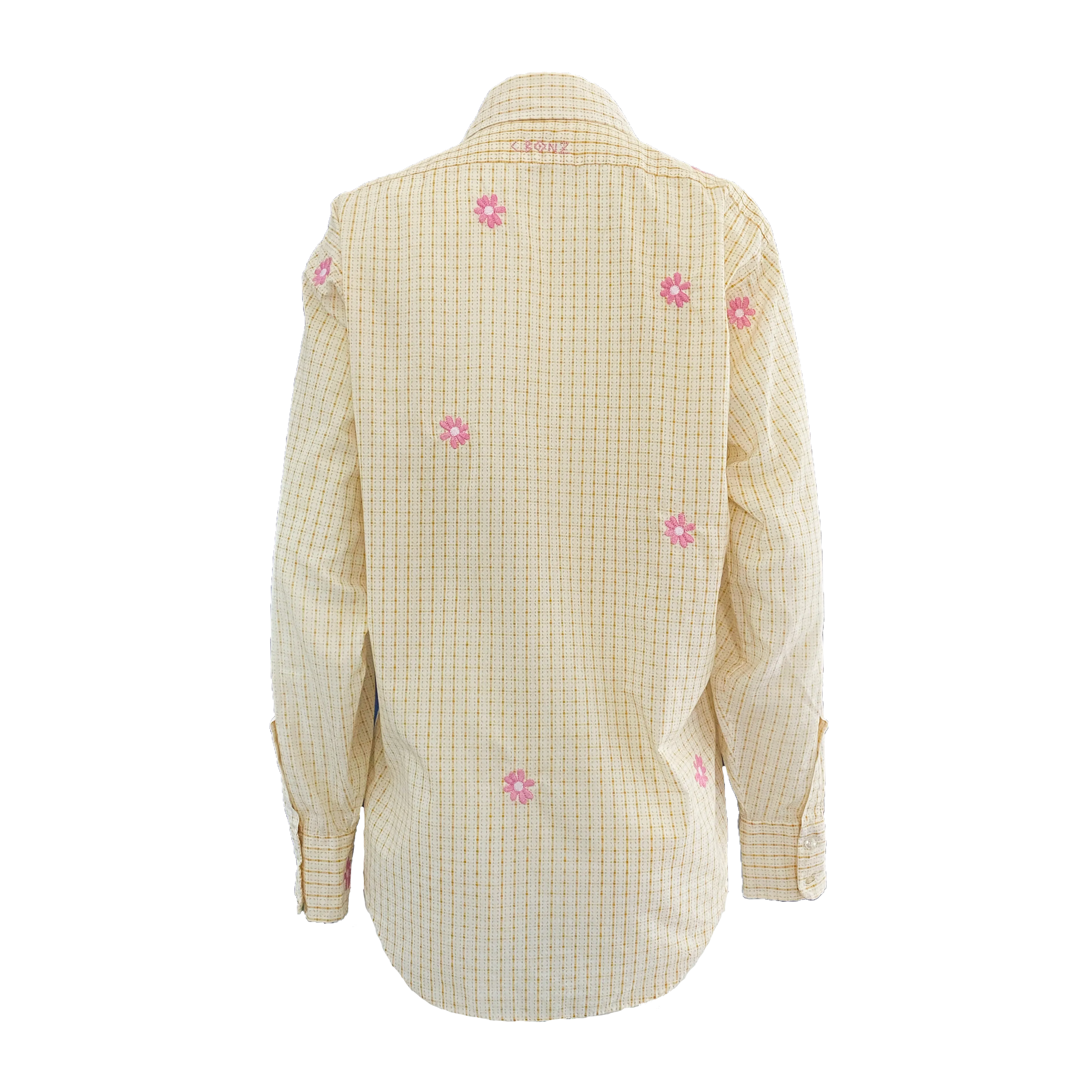 Pink Flowers Button Down
