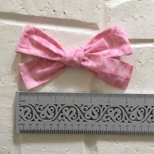 pink leaves cotton Vintage River Bow