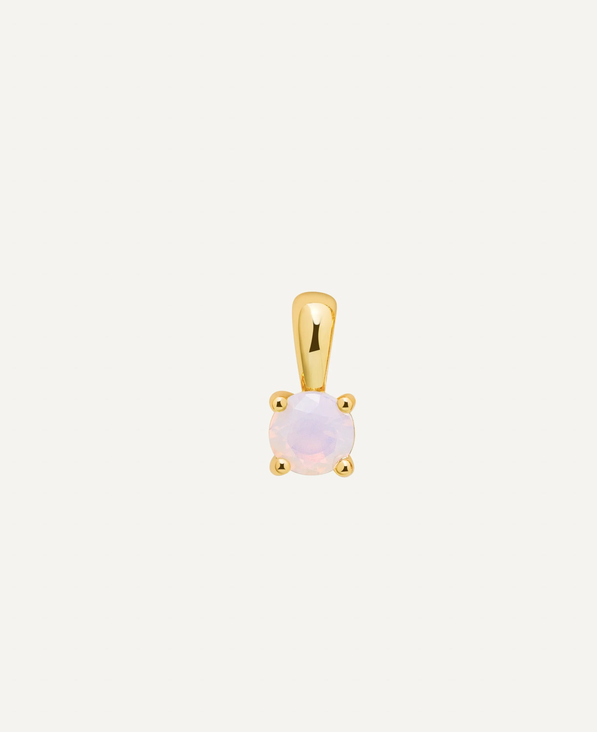 Pink Opal October Birth Charm