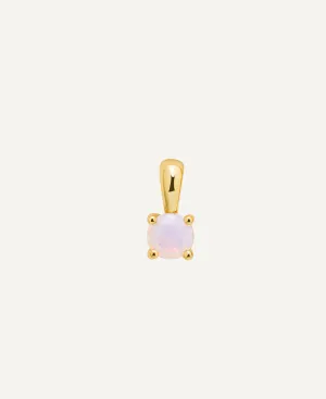 Pink Opal October Birth Charm