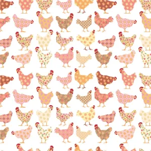 Prairie Sisters Homestead PH23402 Cheeky Chickens White