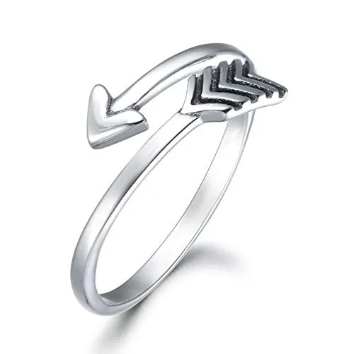 Punk Arrow Ring 925 Sterling Silver Jewelry for Women