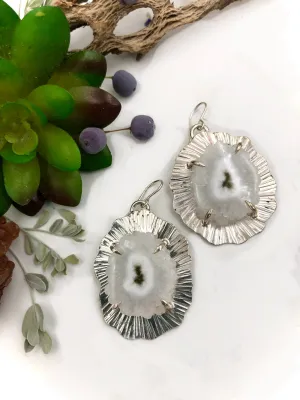 Quartz Flower Earrings