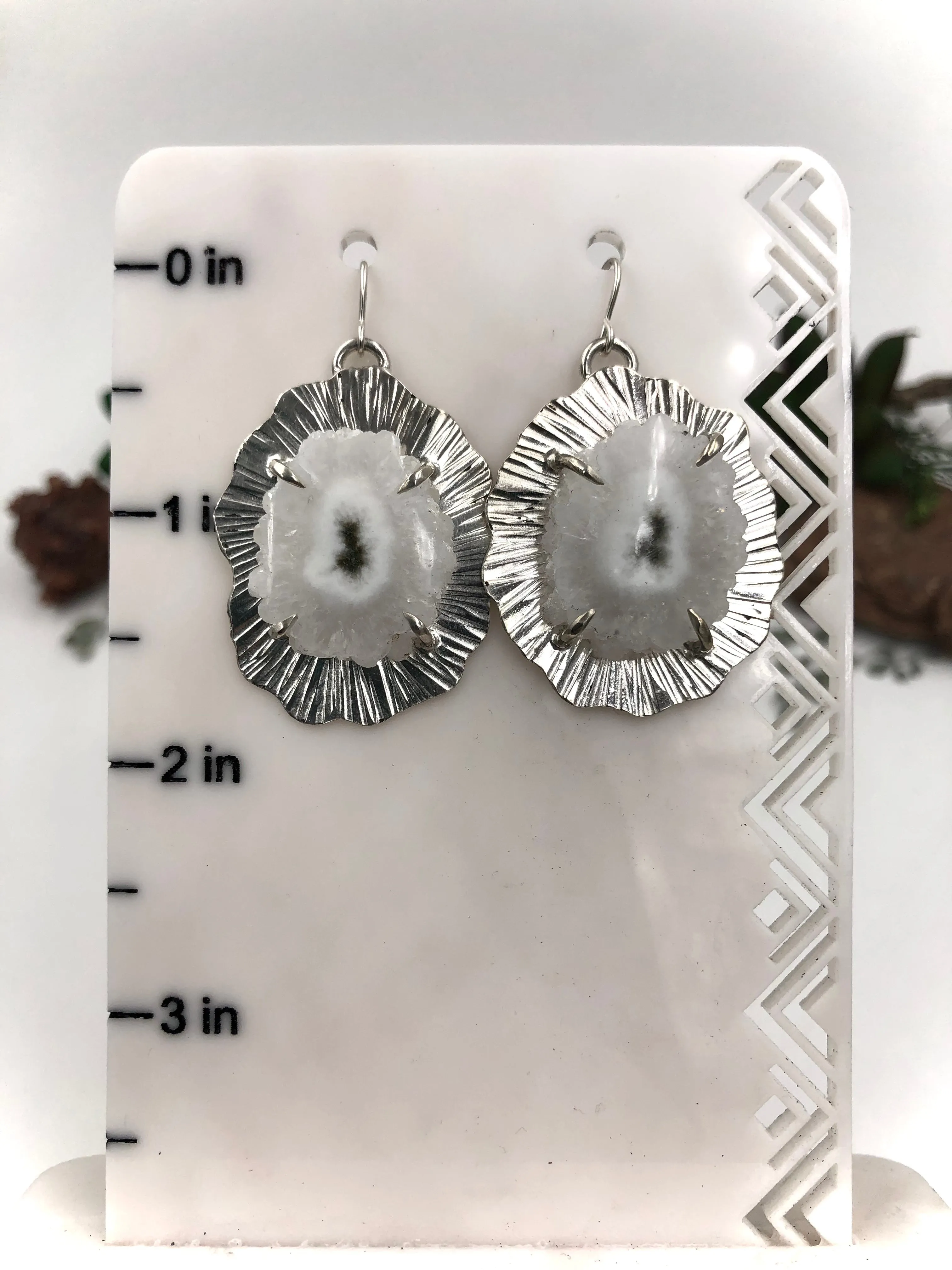 Quartz Flower Earrings