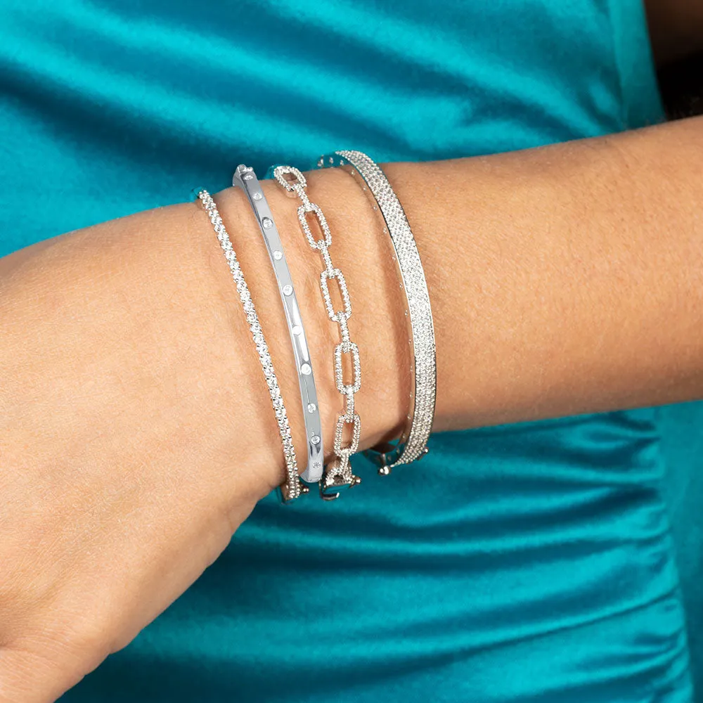 "My Every Day" 1.6CTW Hinged Bangle Bracelet