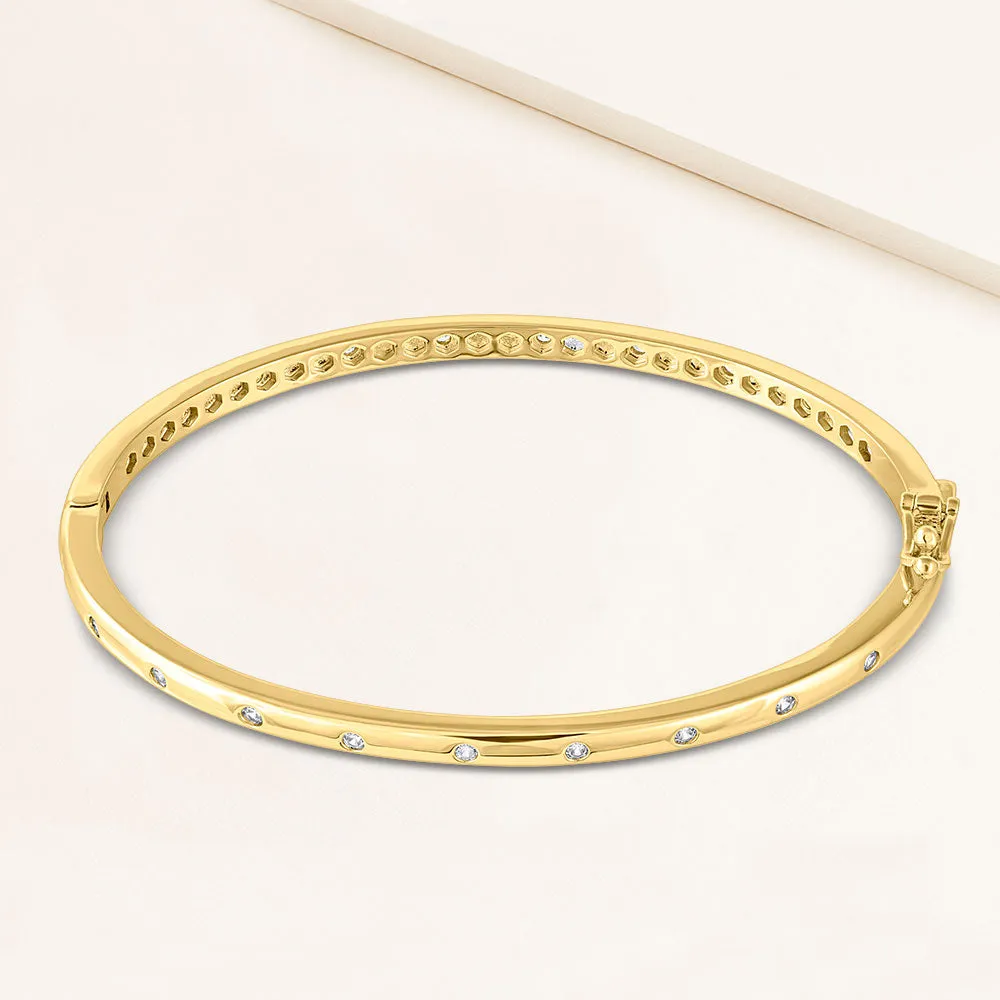 "My Every Day" 1.6CTW Hinged Bangle Bracelet