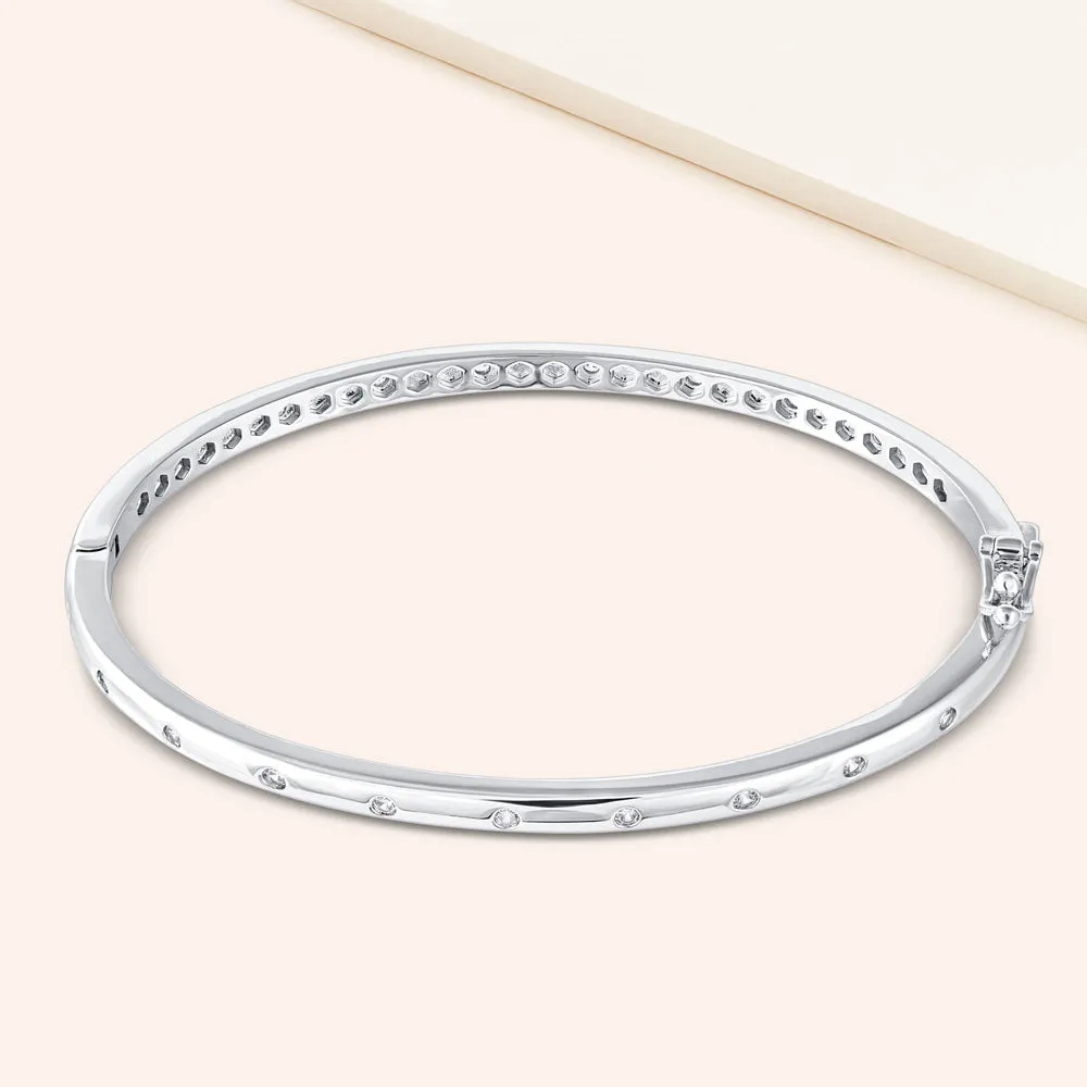 "My Every Day" 1.6CTW Hinged Bangle Bracelet