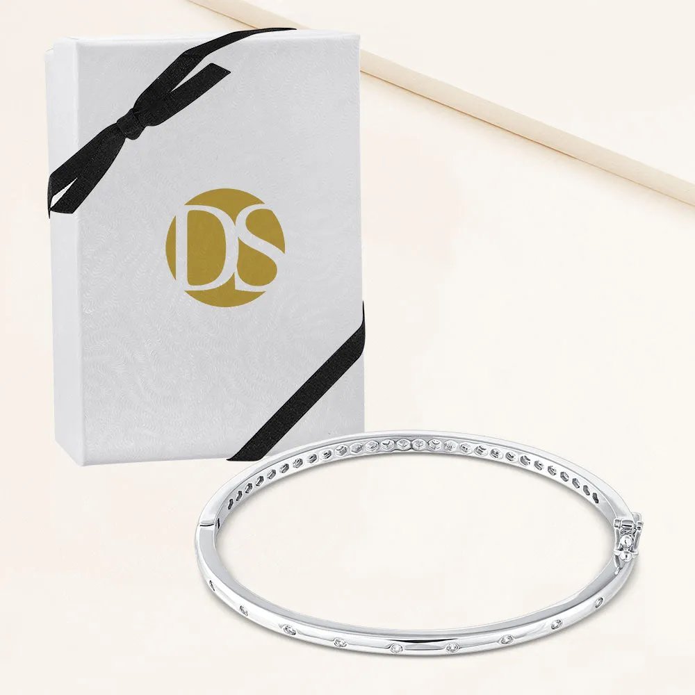 "My Every Day" 1.6CTW Hinged Bangle Bracelet