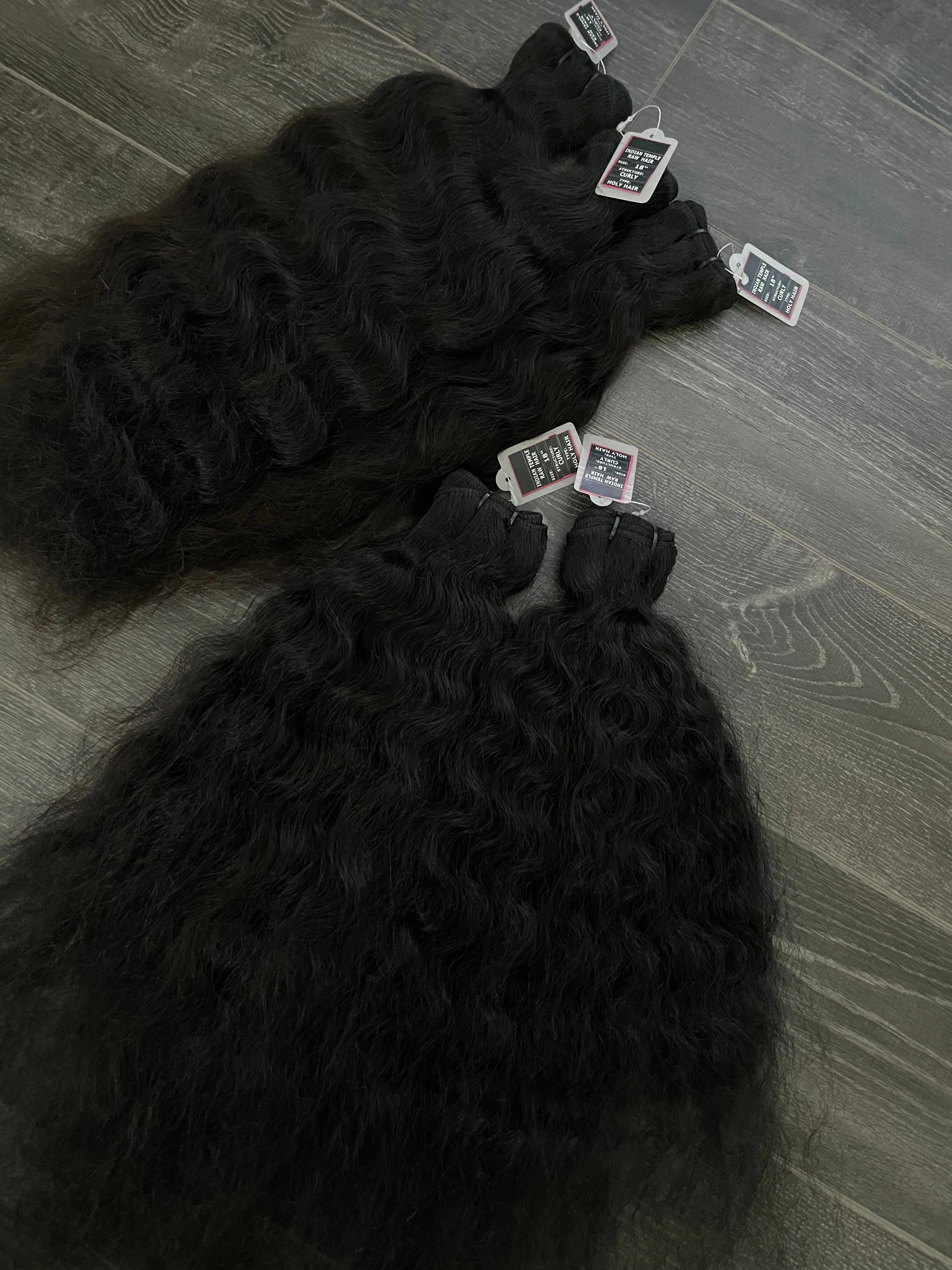RAW Hair l 100% Indian Temple Hair Bundle | Curly