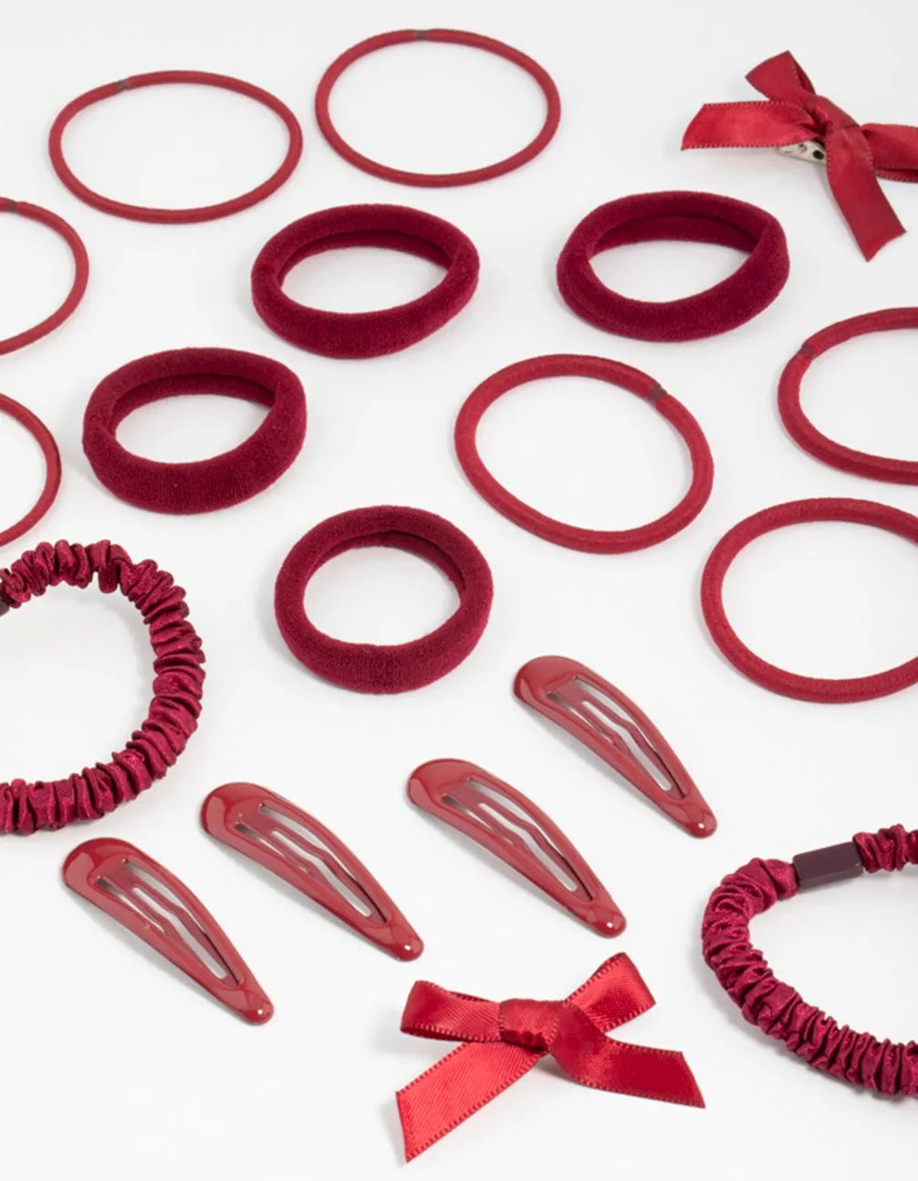 Red Hair Tie & Clip Pack