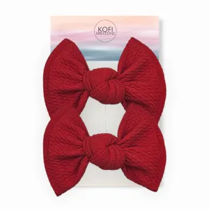 Red Knot Hair Bows