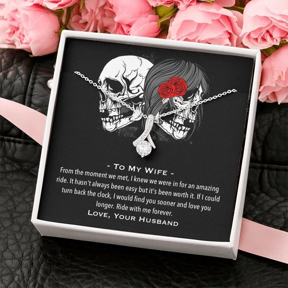 Ride With Me Forever Biker Wife Necklace