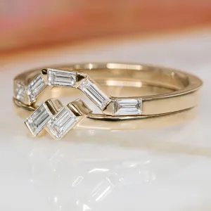 Roshni Stackable Natural Baguette Cut cut Diamond Wedding Band