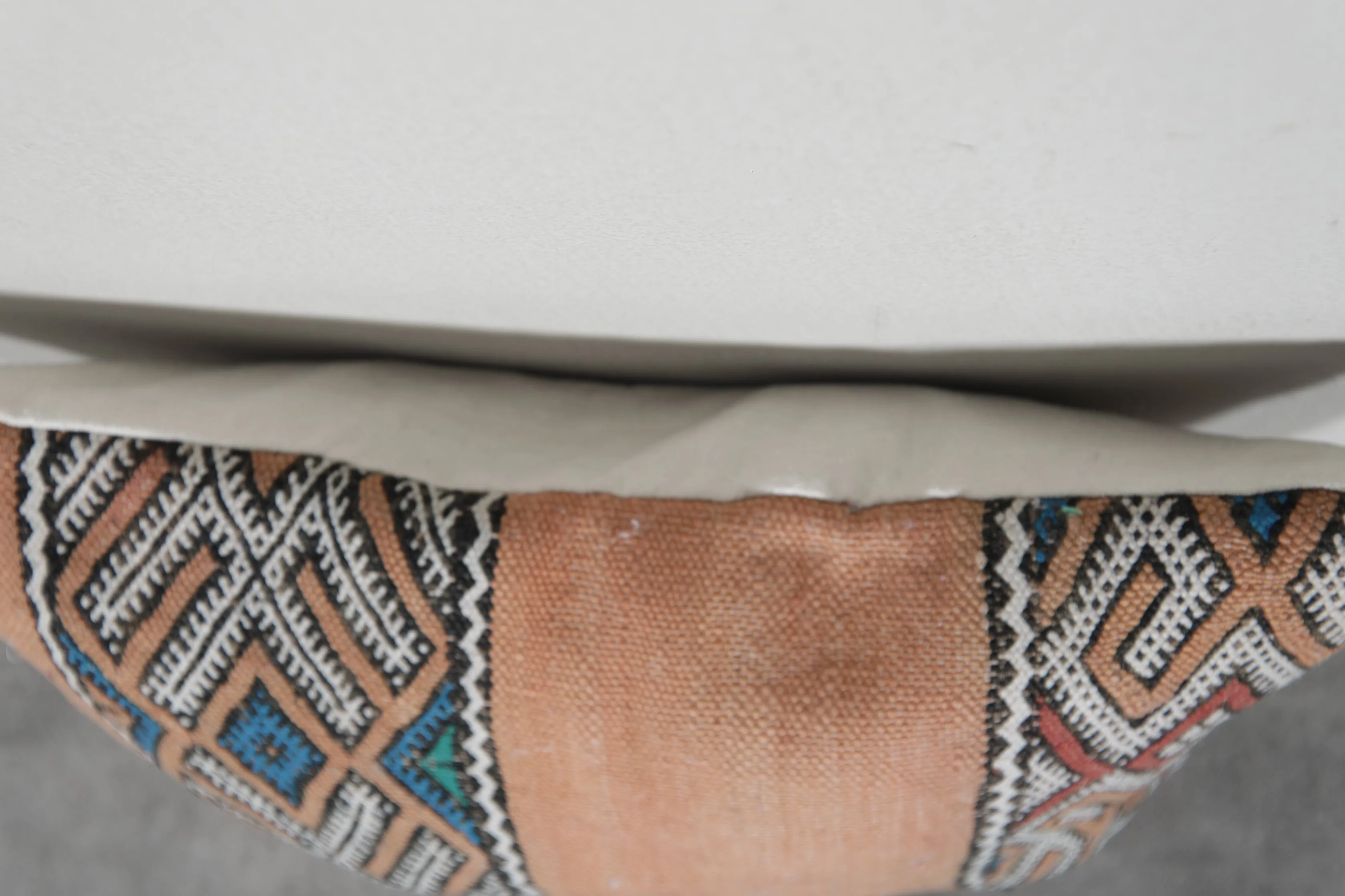 Rustic Moroccan Pillow with Geometric Patterns - 16.1 x 20.8 Inches