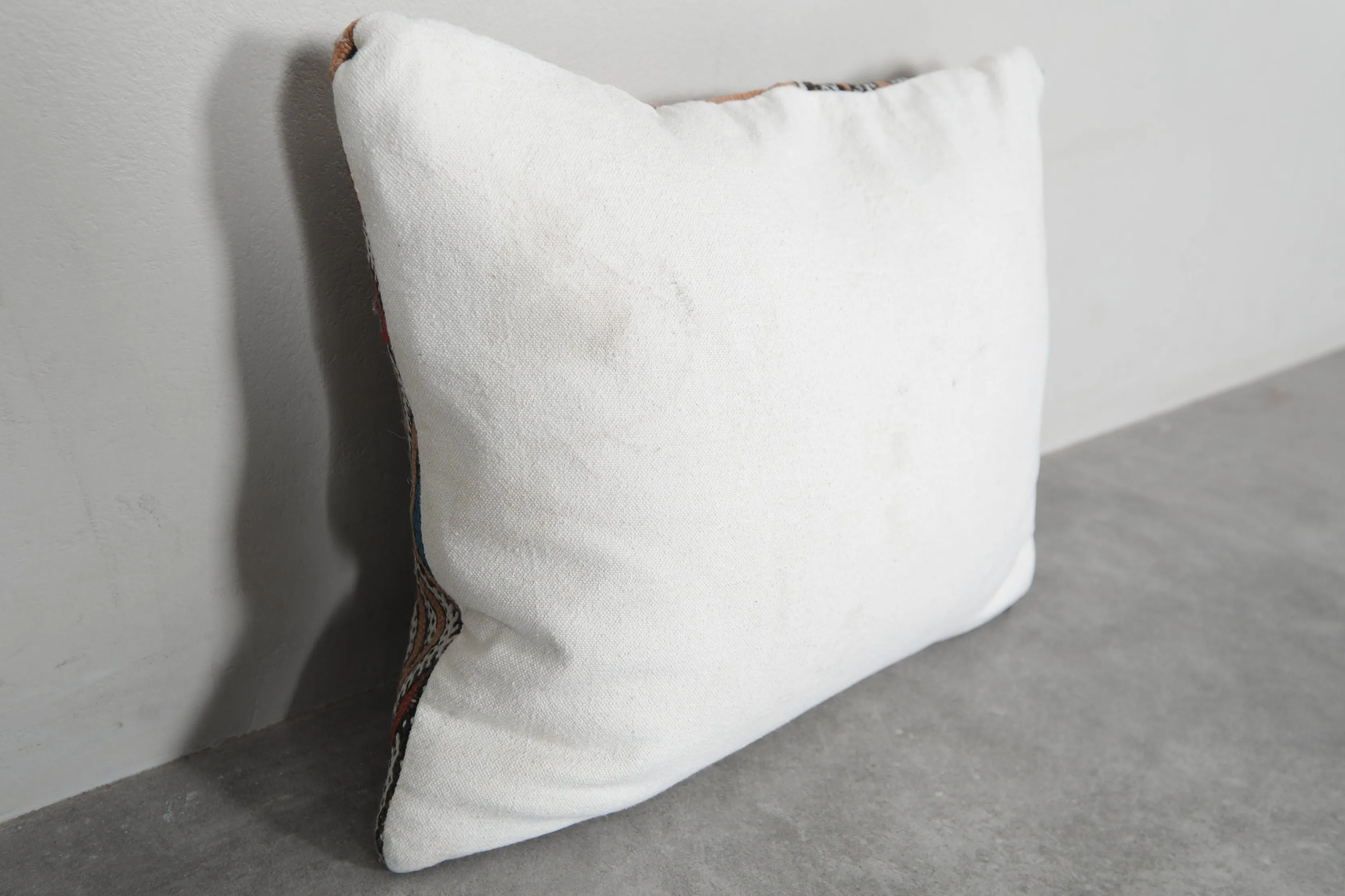 Rustic Moroccan Pillow with Geometric Patterns - 16.1 x 20.8 Inches