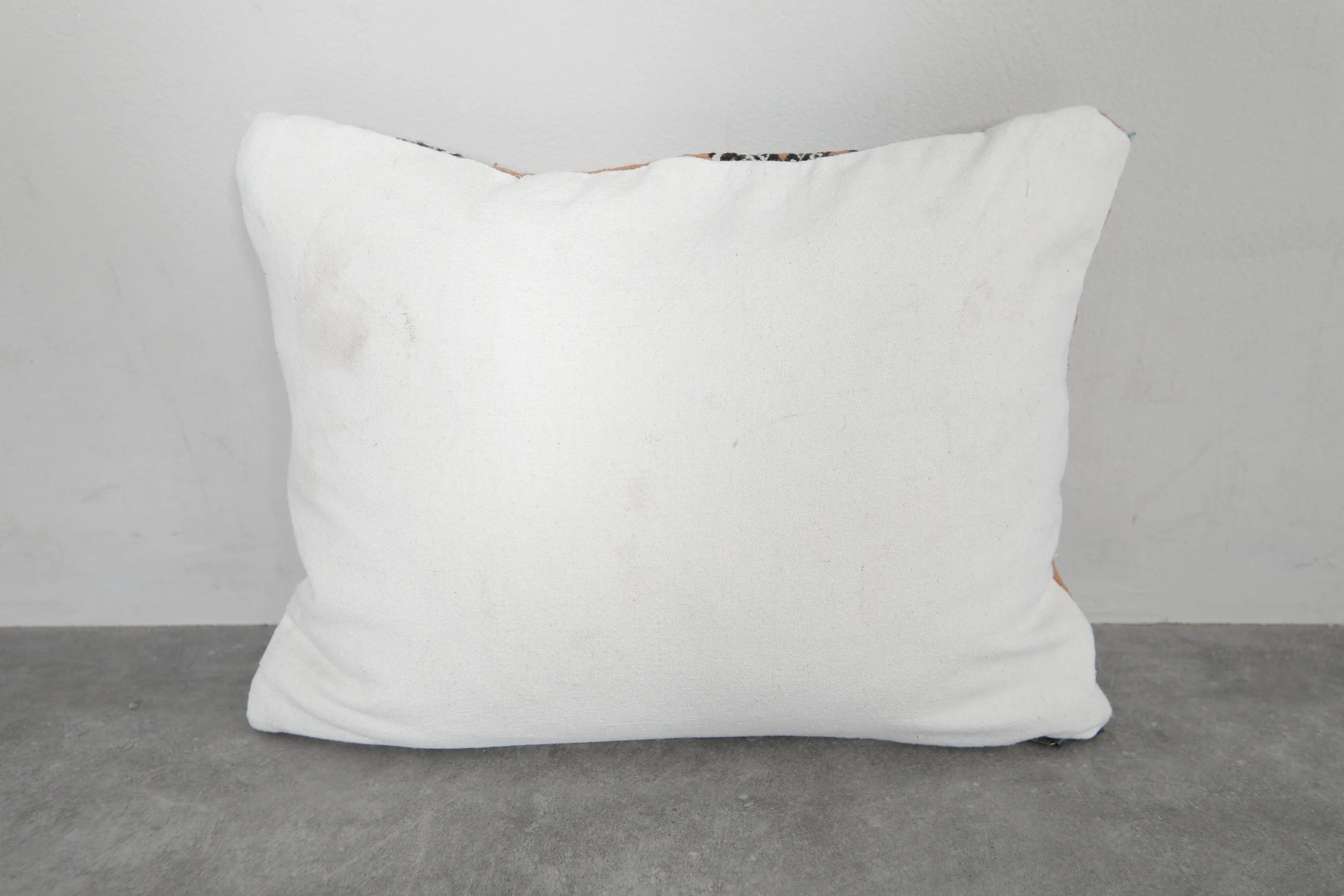 Rustic Moroccan Pillow with Geometric Patterns - 16.1 x 20.8 Inches