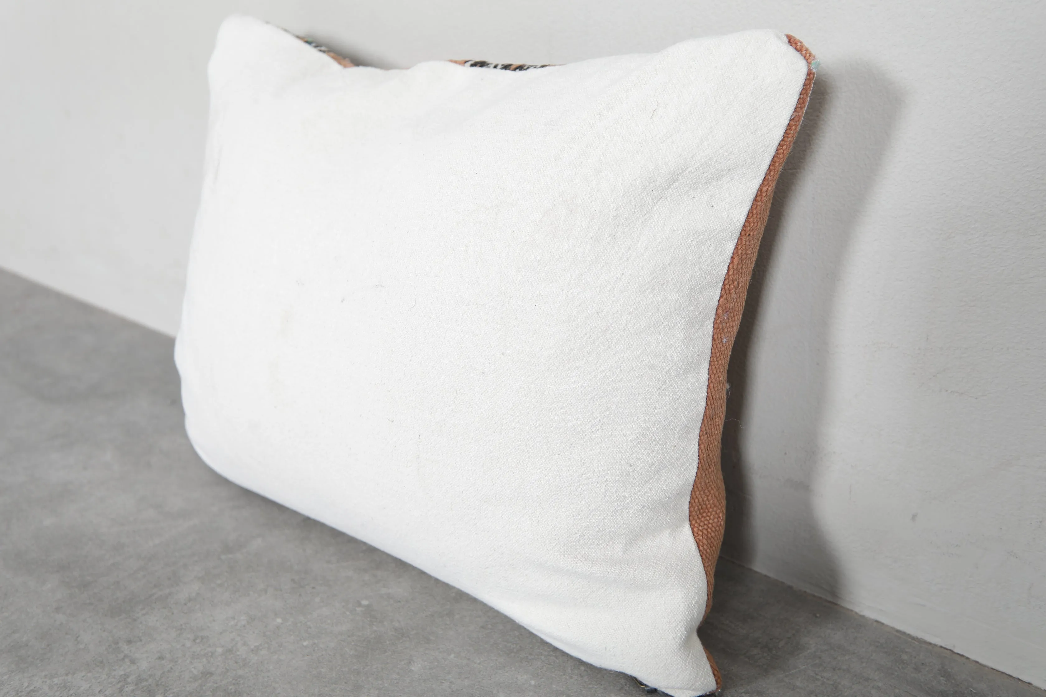 Rustic Moroccan Pillow with Geometric Patterns - 16.1 x 20.8 Inches