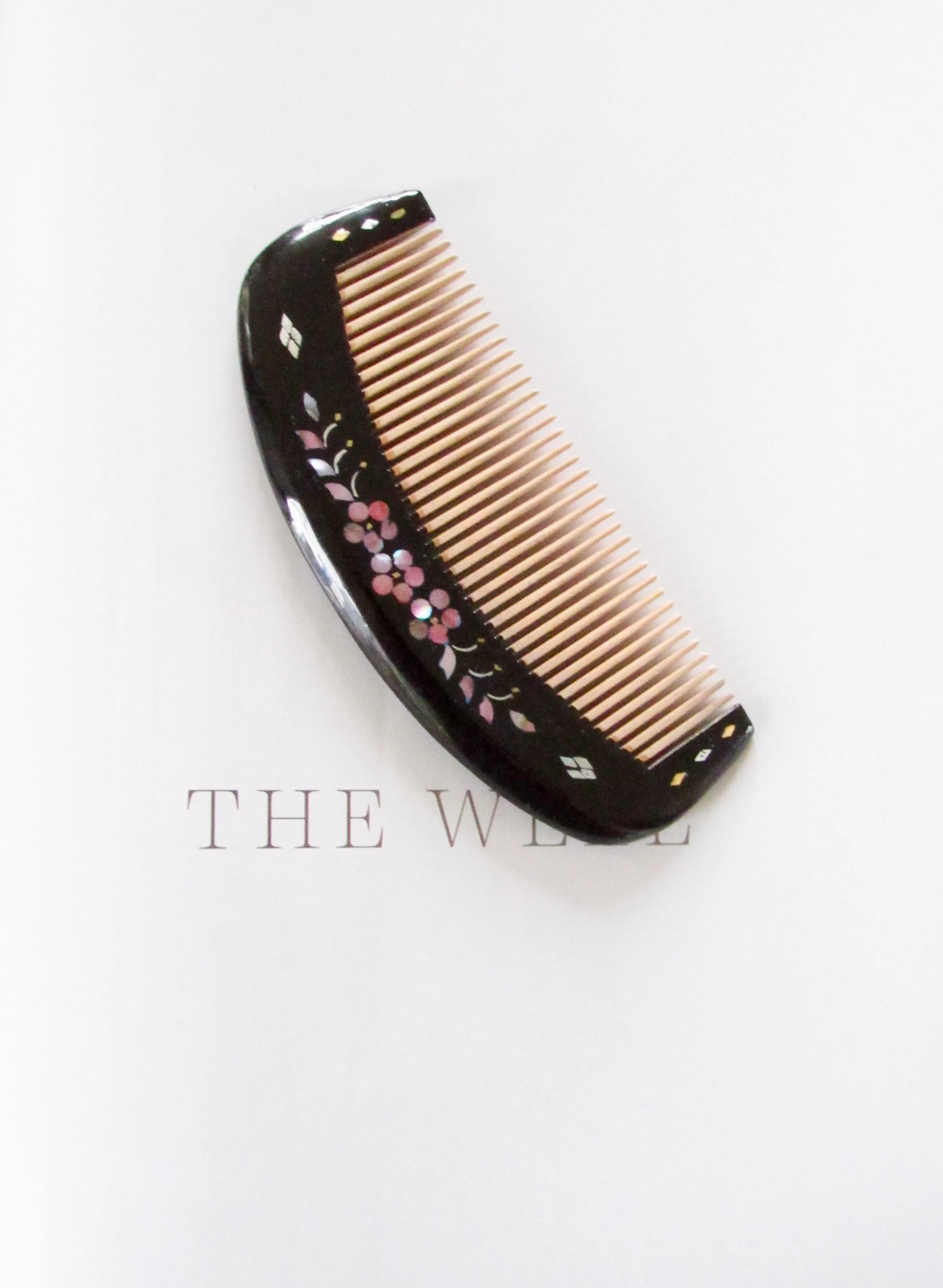 Sakura Black Lacquer Hair Comb